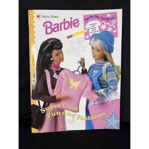 Barbie Coloring Activity Book Super Cool‎ Fun And Fashions Stencils Vintage 1999